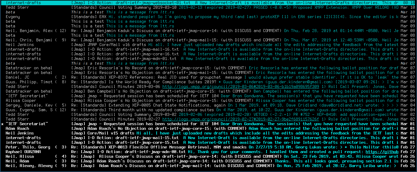 screenshot of lttrs-cli