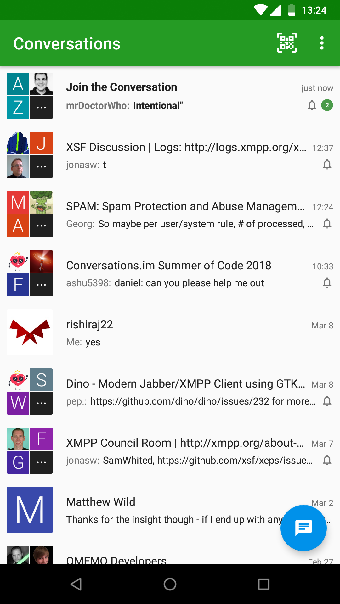 A screenshot of Conversations 2.0